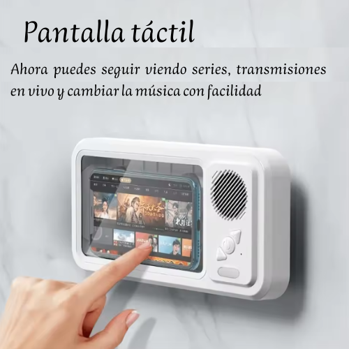 Soporte con parlante Hydroson resistente al agua