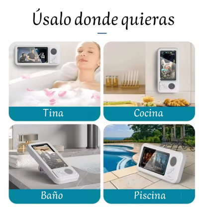 Soporte con parlante Hydroson resistente al agua